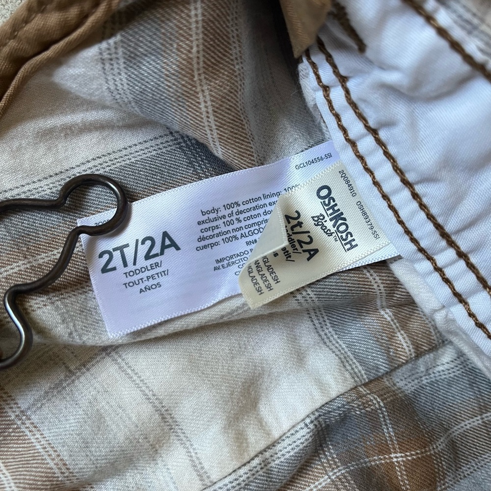 OshKosh B'gosh Tan Kids Overalls - Picture 5 of 5